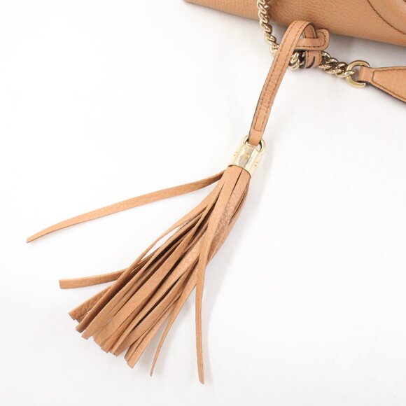 Pre-Owned Gucci Interlocking G Soho Chain Strap Tote Bag in Beige Leather - Picture 8 of 16